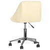 vidaXL Chaise pivotante de salle &agrave; manger Cr&egrave;me Similicuir