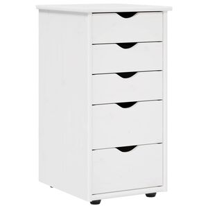 vidaXL Armoire Blanc 34 x 39 x 61,5 cm Bois de Pin Massif