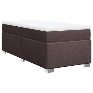 vidaXL Sommier &agrave; lattes de lit avec matelas Marron fonc&eacute; 100x200 cm