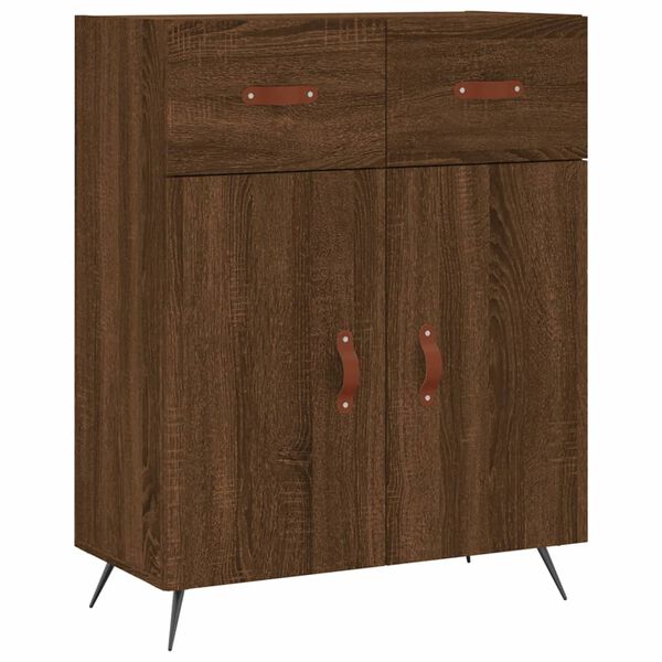 vidaXL Buffet ch&ecirc;ne marron 69,5x34x90 cm bois d'ing&eacute;nierie