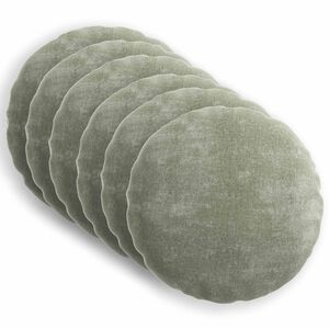 vidaXL Housse de coussin 6 pc HEERLEN Vert &Oslash; 50 cm Tissu Chenille
