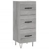 vidaXL Buffet haut Sonoma gris 34,5x34x180 cm Bois d'ing&eacute;nierie