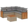 vidaXL Salon de jardin avec coussins 6 pcs beige r&eacute;sine tress&eacute;e