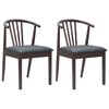 vidaXL Chaise de salle &agrave; manger 2 pcs Marron clair et noir