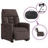 vidaXL Fauteuil inclinable électrique marron foncé tissu