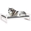 vidaXL Lit pour chien Blanc 105,5x75,5x28 cm Bois de pin solide
