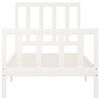 vidaXL Cadre de lit sans matelas blanc 100x200 cm bois massif