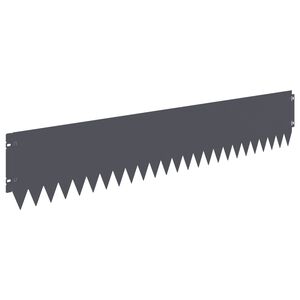 vidaXL Bordure de Pelouse 10 pc 103 x 20 cm Acier Anthracite
