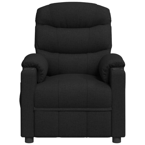 vidaXL Fauteuil &eacute;lectrique de massage Noir Tissu