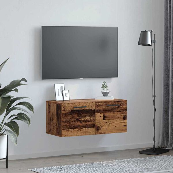 vidaXL Meuble mural Bois ancien 80 x 36.5 x 35 cm Bois d'ing&eacute;nierie