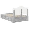 vidaXL Cadre de lit Gris Sonoma 120 x 200 cm Bois d'ing&eacute;nierie