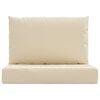 vidaXL Coussins de palette lot de 2 beige tissu oxford