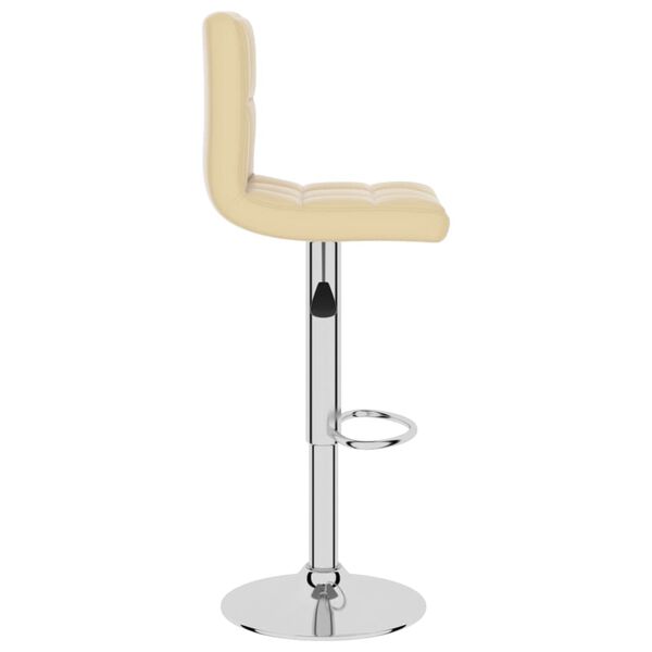 vidaXL Tabouret de bar Cr&egrave;me Similicuir