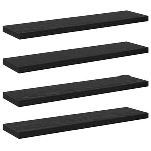 vidaXL &Eacute;tag&egrave;re &agrave; livres 3 niveaux 4 pc 40 x 10 x 1,5 cm Noir