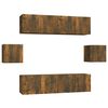 vidaXL Ensemble de meubles TV 6 pcs Ch&ecirc;ne fum&eacute; Bois d'ing&eacute;nierie