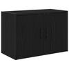 vidaXL Armoire murale de garage noir bois d'ing&eacute;nierie