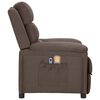 vidaXL Fauteuil électrique de massage Taupe Tissu