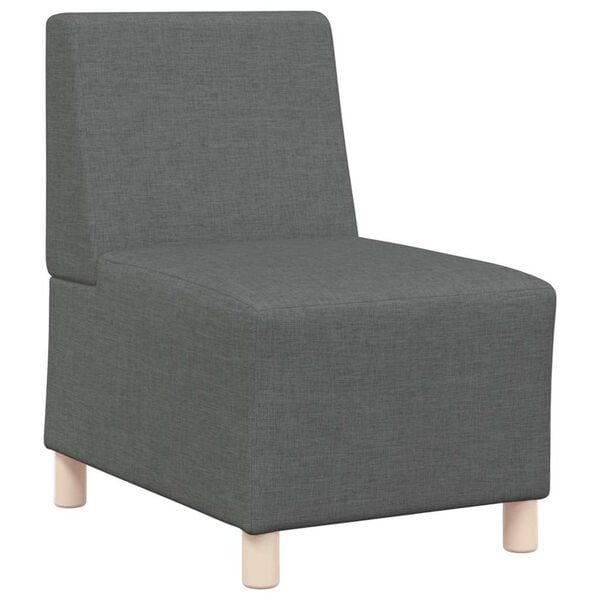 vidaXL Unit&eacute; de Sofa Modulaire Sans Accoudoirs 3 pcs Gris fonc&eacute;