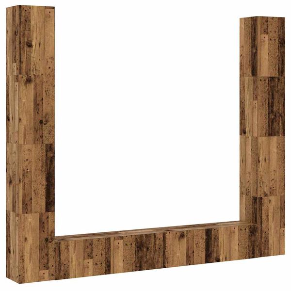 vidaXL Meubles TV muraux 6 pcs vieux bois bois d'ing&eacute;nierie