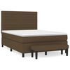 vidaXL Sommier &agrave; lattes de lit avec matelas Marron fonc&eacute; 140x190 cm