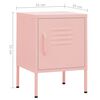 vidaXL Tables de chevet 2 pcs Rose 35x35x51 cm Acier