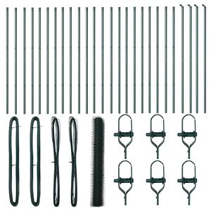 vidaXL Cl&ocirc;ture hexagonale de fixation au sol pour ext&eacute;rieur 50 x 1,4 m
