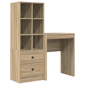 vidaXL Bureau Ch&ecirc;ne Sonoma 105,5 x 34 x 127 cm 2 pc