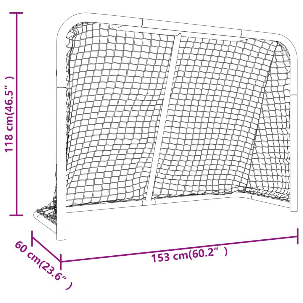 But De Hockey Street BASE - 127x107x66 Cm - Pliable, Cadre Métal - Filet Résistant - Pour Jardin & Entraînement