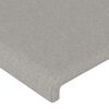 vidaXL T&ecirc;te de lit &agrave; LED Gris clair 160x5x118/128 cm Tissu