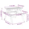 vidaXL Table de pique-nique pour 4 enfants avec trou de parasol sapin