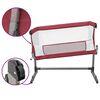 vidaXL Lit pour bébé avec matelas Rouge Tissu de lin