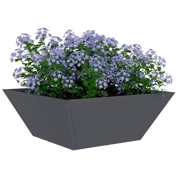 vidaXL Cache-pot de jardin 5 pcs Anthracite 40 x 40 x 15 cm