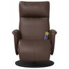 vidaXL Fauteuil inclinable de massage repose-pieds marron similicuir