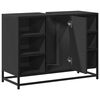 vidaXL Armoire lavabo de salle de bain noir 80x33x60cm bois ing&eacute;nierie