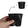 vidaXL Pot &agrave; fleurs 100 pcs Noir &Oslash; 15 x 12,5 cm Plastique