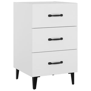 vidaXL Table de chevet blanc 40x40x66 cm bois d'ing&eacute;nierie