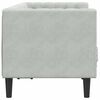 vidaXL Canapé Chesterfield Gris clair 174 x 74.5 x 70.5 cm Velours