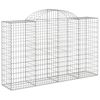 vidaXL Paniers &agrave; gabions arqu&eacute;s 9 pcs 200x50x120/140 cm Fer galvanis&eacute;
