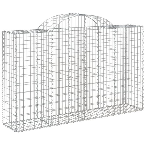vidaXL Paniers &agrave; gabions arqu&eacute;s 9 pcs 200x50x120/140 cm Fer galvanis&eacute;