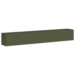 vidaXL Jardini&egrave;re vert olive 280x40x40 cm acier lamin&eacute; &agrave; froid