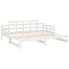 vidaXL Lit coulissant sans matelas blanc 2x(90x190) cm