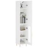 vidaXL Buffet haut Blanc 34,5x34x180 cm Bois d'ing&eacute;nierie