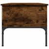 vidaXL Table basse ch&ecirc;ne fum&eacute; 100x50x45 cm bois d'ing&eacute;nierie et m&eacute;tal