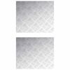 vidaXL Nez de marche 2 pc 60 x 50 cm Argent&eacute; Aluminium Rectangulaire