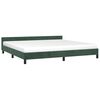 vidaXL Cadre de lit sans matelas vert fonc&eacute; 200x200 cm velours