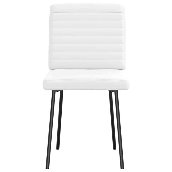vidaXL Chaises à manger lot de 2 blanc similicuir