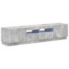vidaXL Meuble TV LED HOORN 3 pc Gris b&eacute;ton Bois d'ing&eacute;nierie