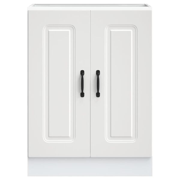 vidaXL Meuble bas pour &eacute;vier Kalmar blanc 60x46x81,5cm bois ing&eacute;nierie
