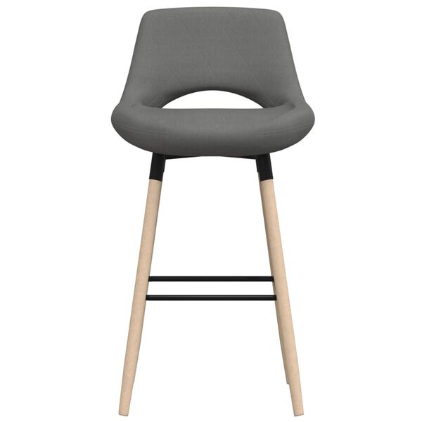 vidaXL Tabourets de bar lot de 2 gris clair tissu