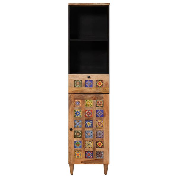 vidaXL Armoire de salle de bain avec tiroir Naturel 38 x 33 x 160 cm